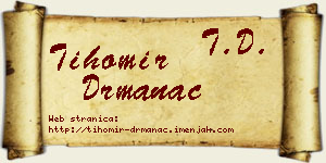 Tihomir Drmanac vizit kartica